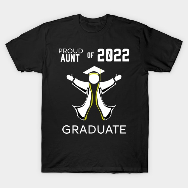 Proud aunt of 2022 graduate yellow T-Shirt by HCreatives